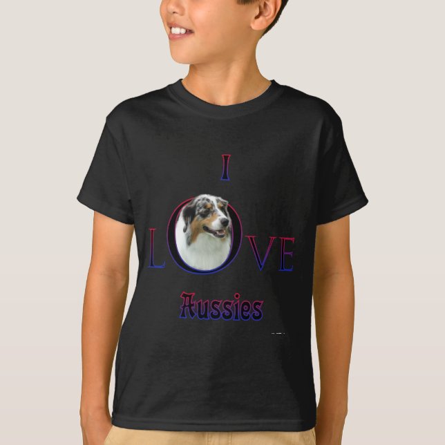 Australian Shepherd I Liebe T-Shirt (Vorderseite)