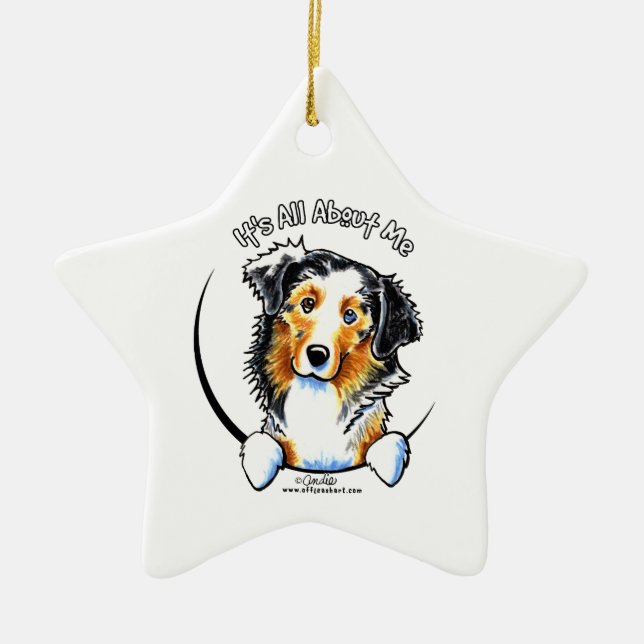 Australian Shepherd IAAM Keramik Ornament (Vorne)