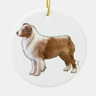 Australian Shepherd Keramik Ornament