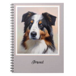 Australian Shepherd Kopf - Notizblock