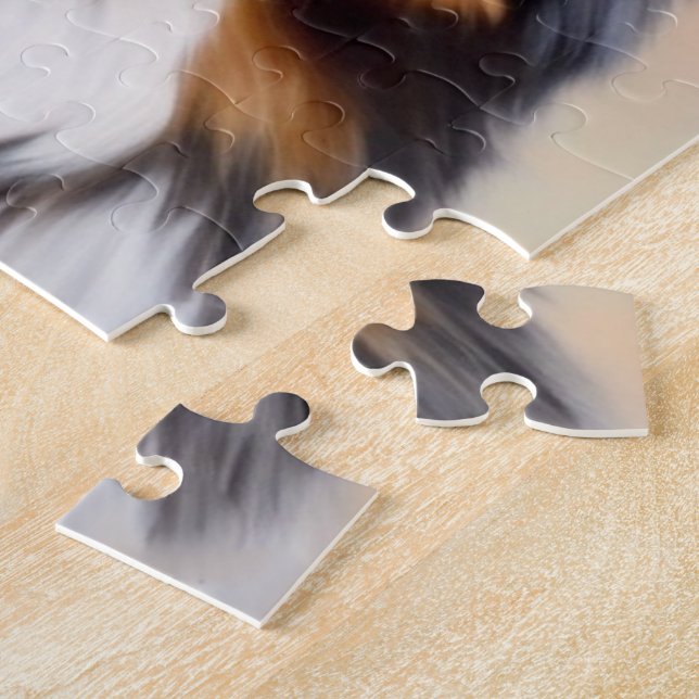 Australian Shepherd Kopf -  Puzzle (Seite)