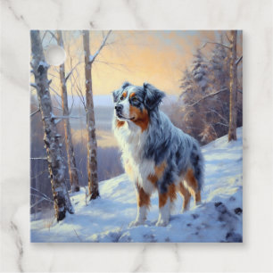 Australian Shepherd Let It Snow Christmas Geschenkanhänger