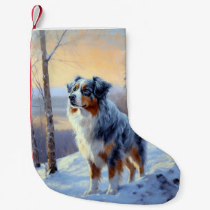 Australian Shepherd Let It Snow Christmas Kleiner Weihnachtsstrumpf