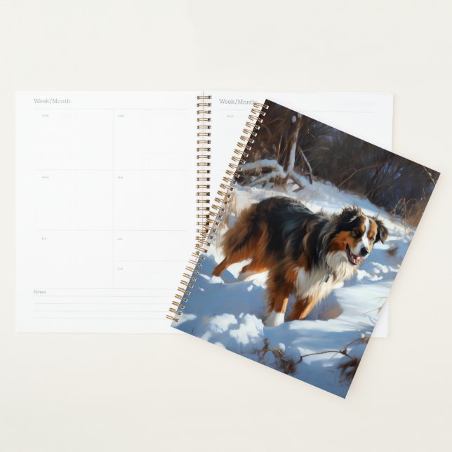 Australian Shepherd Let It Snow Christmas Planer (Anzeige)