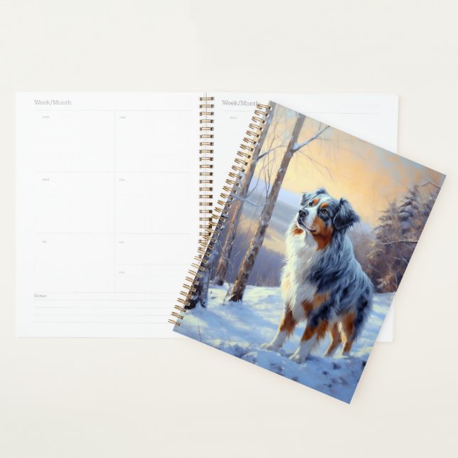 Australian Shepherd Let It Snow Christmas Planer (Anzeige)