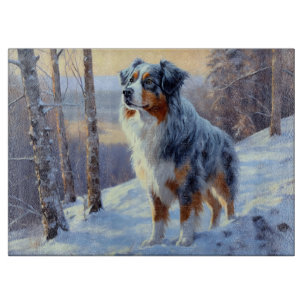 Australian Shepherd Let It Snow Christmas Schneidebrett