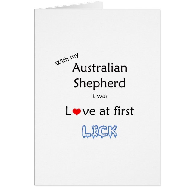 Australian Shepherd Lick Design (Vorne)