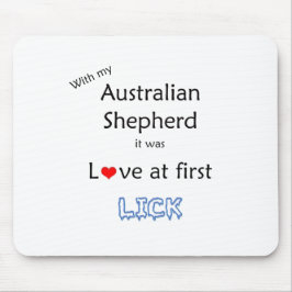 Australian Shepherd Lick Design Mousepad