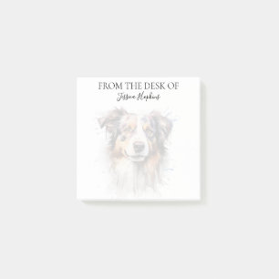 Australian Shepherd Liebhaber monogrammierter Hund Post-it Klebezettel