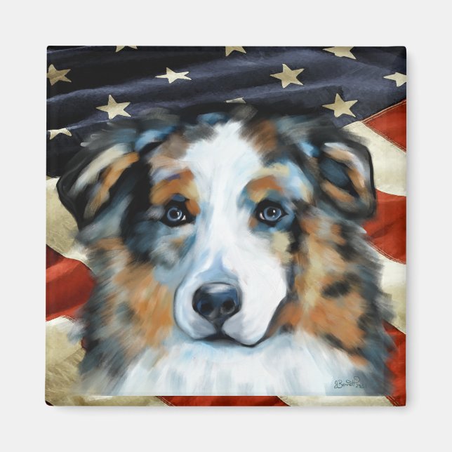 Australian Shepherd Magnet (Vorne)