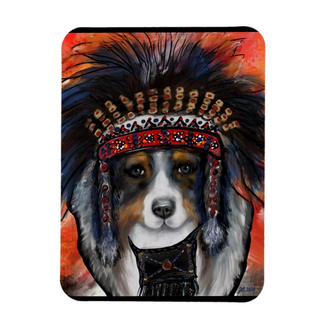 AUSTRALIAN SHEPHERD MAGNET (Vertikal)