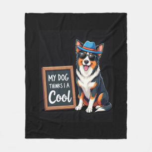 Australian Shepherd Mein Hund denkt, ich bin cool Fleecedecke