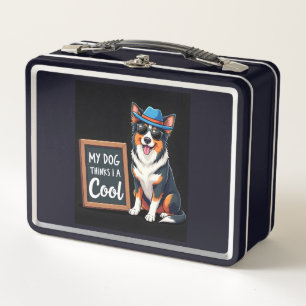 Australian Shepherd Mein Hund denkt, ich bin cool Metall Brotdose