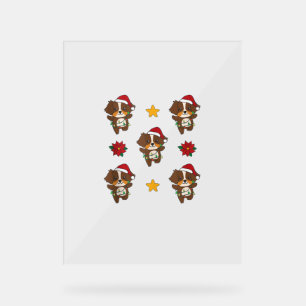 Australian Shepherd Merry Christmas Winter Hogs Ch Acrylschild