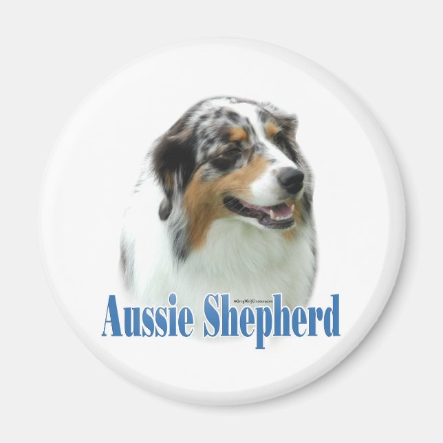 Australian Shepherd Name - Maßgeschneiderte Magnet (Vorne)
