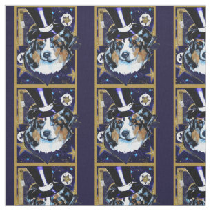 AUSTRALIAN SHEPHERD - NEUJAHRSTAG STOFF