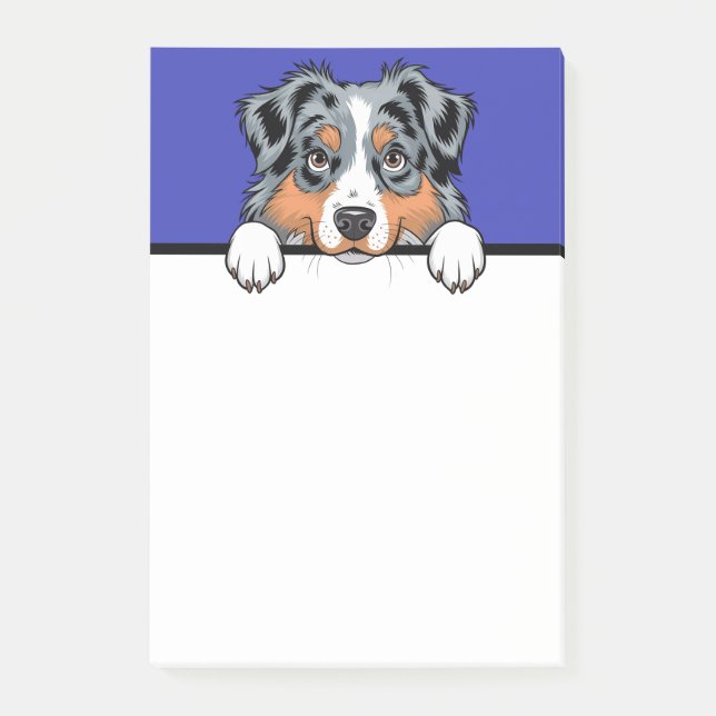 Australian Shepherd Niedlich Aussie Dog Lover Gesc Post-it Klebezettel (Vorderseite)