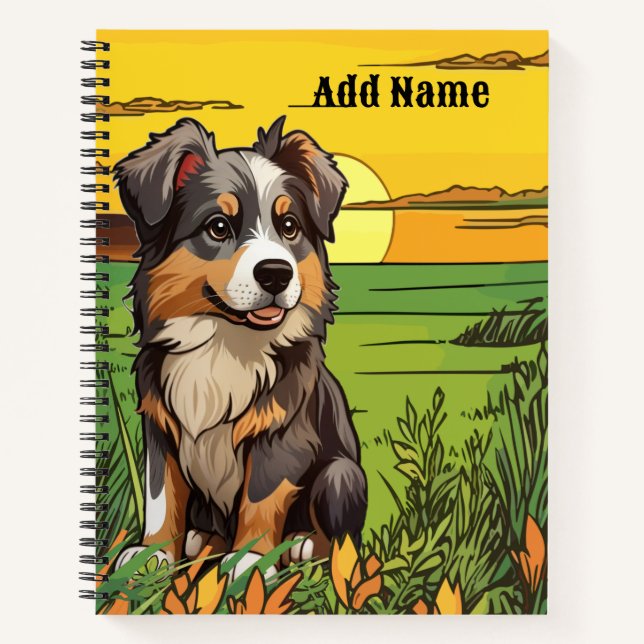 Australian Shepherd Notizbuch (Vorderseite)