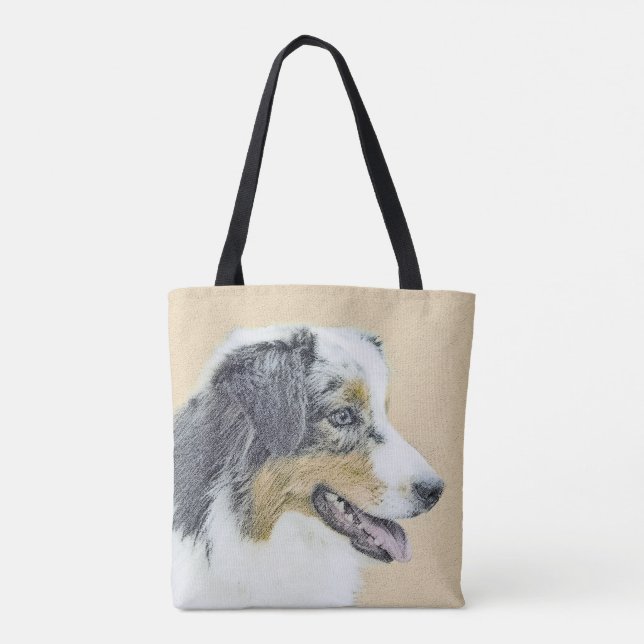 Australian Shepherd Painting - Original Dog Art (Rückseite)