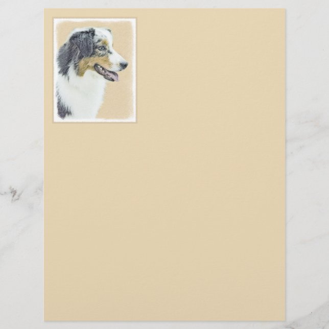 Australian Shepherd Painting - Original Dog Art (Vorderseite)