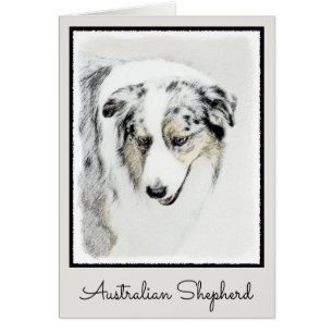 Australian Shepherd Painting - Original Dog Art