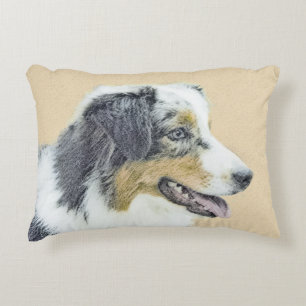 Australian Shepherd Painting - Original Dog Art Dekokissen