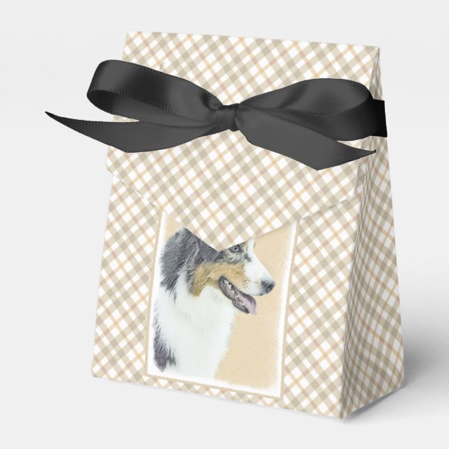 Australian Shepherd Painting - Original Dog Art Geschenkschachtel (Vorderseite)