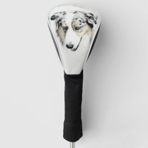Australian Shepherd Painting - Original Dog Art Golf Headcover