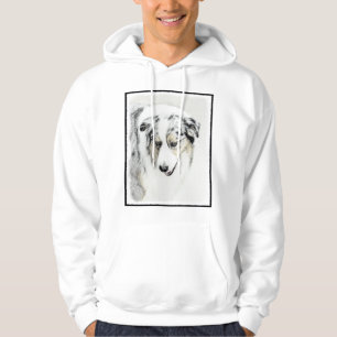 Australian Shepherd Painting - Original Dog Art Hoodie