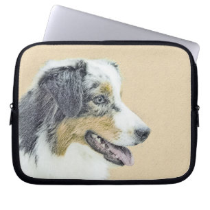 Australian Shepherd Painting - Original Dog Art Laptopschutzhülle