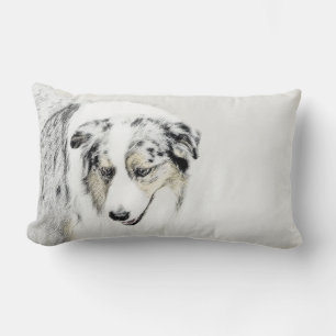 Australian Shepherd Painting - Original Dog Art Lendenkissen