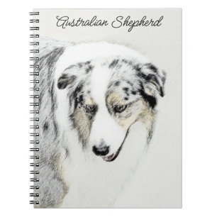 Australian Shepherd Painting - Original Dog Art Notizblock