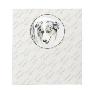 Australian Shepherd Painting - Original Dog Art Notizblock