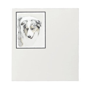 Australian Shepherd Painting - Original Dog Art Notizblock