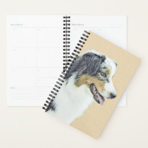 Australian Shepherd Painting - Original Dog Art Planer
