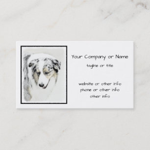 Australian Shepherd Painting - Original Dog Art Visitenkarte