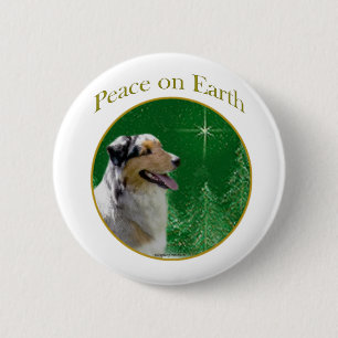 Australian Shepherd Peace Button