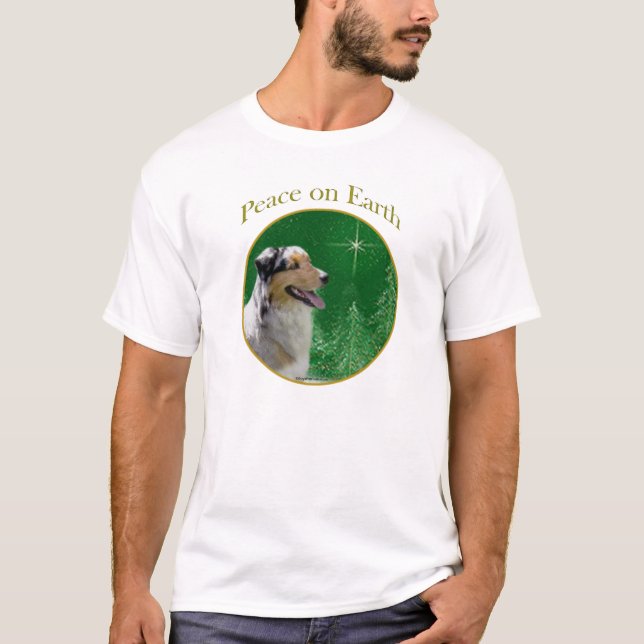 Australian Shepherd Peace T-Shirt (Vorderseite)