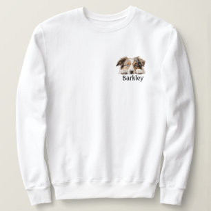Australian Shepherd Peeking Personalisiert Sweatshirt