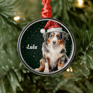 Australian Shepherd Personalisiert Weihnachten Ornament Aus Metall