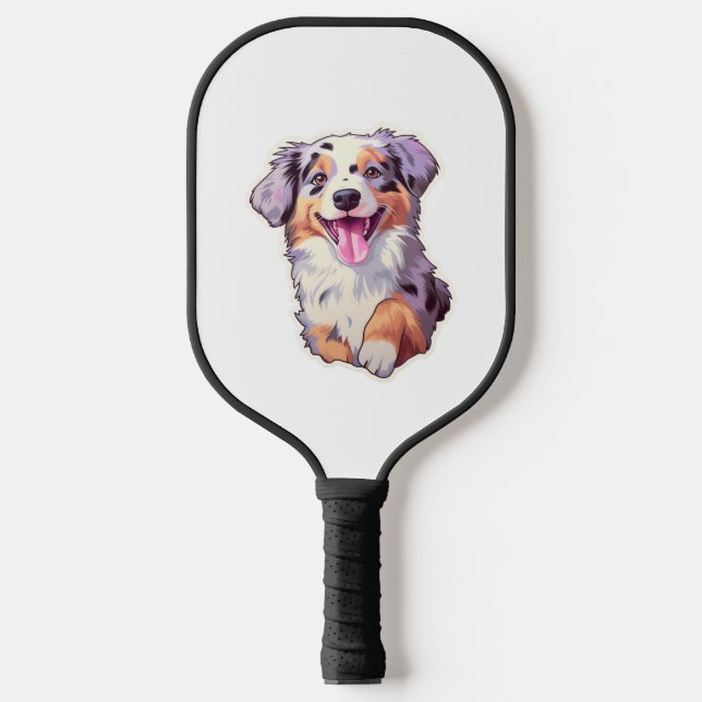 Australian Shepherd Pickleball Schläger (Vorderseite)