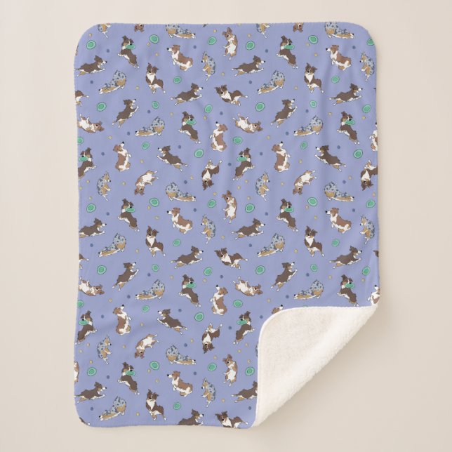 Australian Shepherd Playing Fun Sherpadecke (Vorderseite)