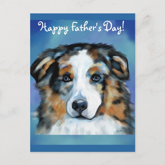 Australian Shepherd Postkarte (Vorderseite)