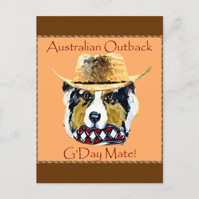 Australian Shepherd Postkarte (Vorderseite)