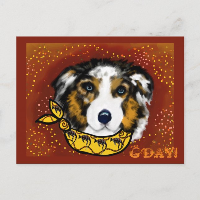 AUSTRALIAN SHEPHERD POSTKARTE (Vorderseite)