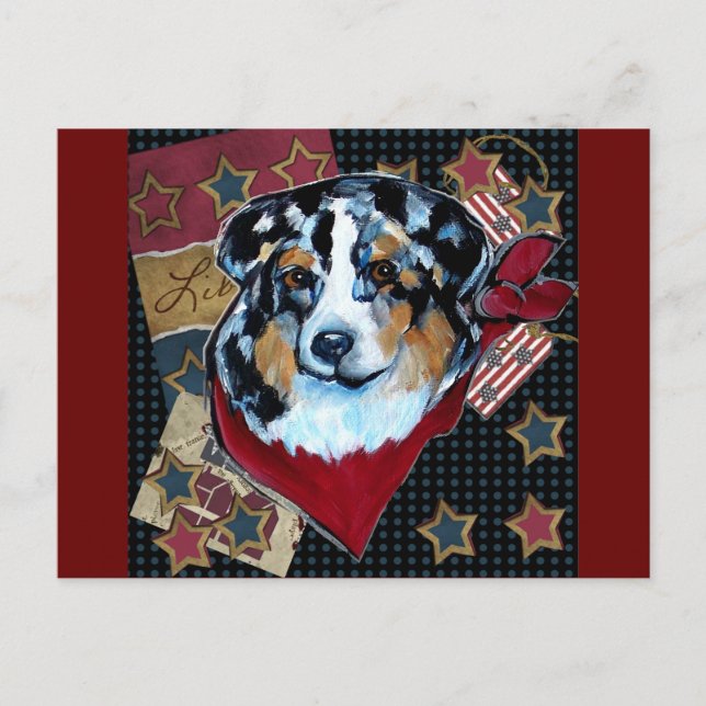 AUSTRALIAN SHEPHERD POSTKARTE (Vorderseite)