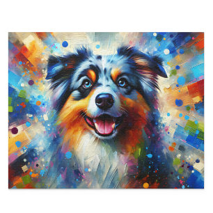 Australian Shepherd Puzzle: Blue Merle Aussie Hund Puzzle