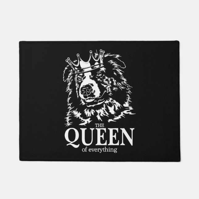 Australian Shepherd Queen Everything dog Mom Fußmatte (Vorderseite)