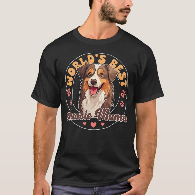 Australian Shepherd Red Tri Dog World's Best Aussi T-Shirt (Vorderseite)