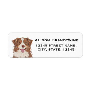Australian Shepherd - Rücksendeadressen-Aufkleber